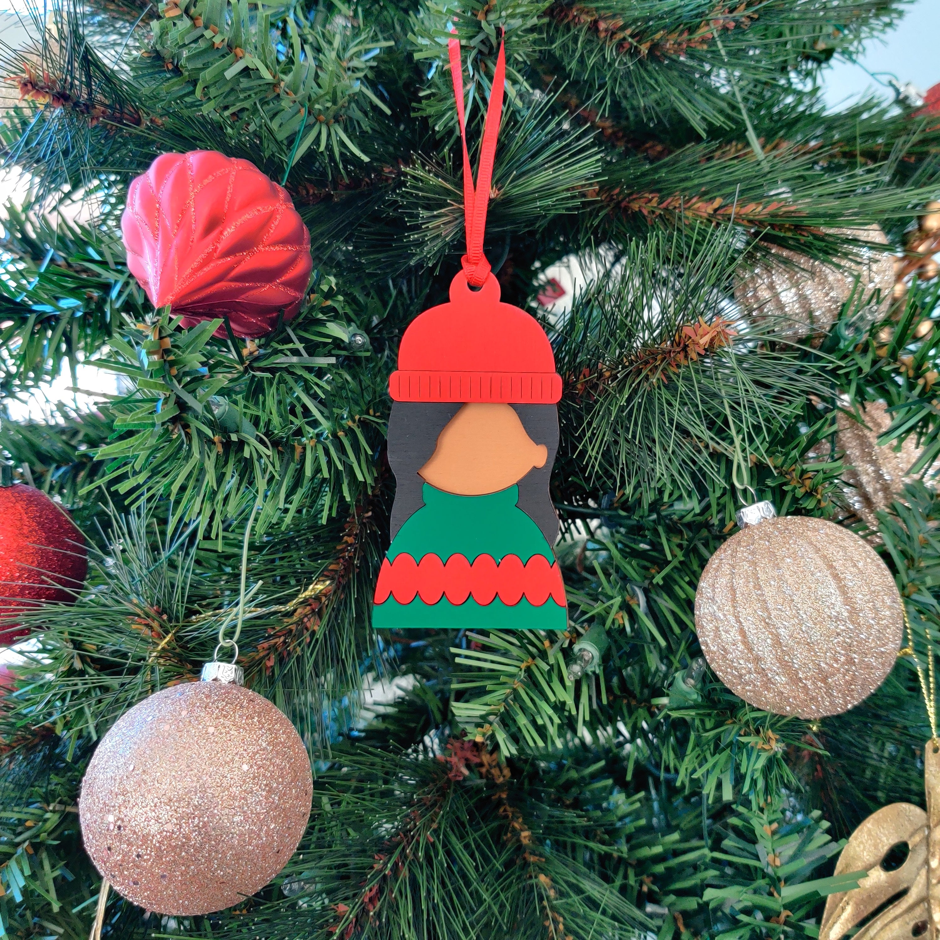 COZY GIRL HOLIDAY ORNAMENT