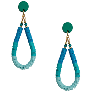 DOUBLE DUTCH EARRINGS | AQUA