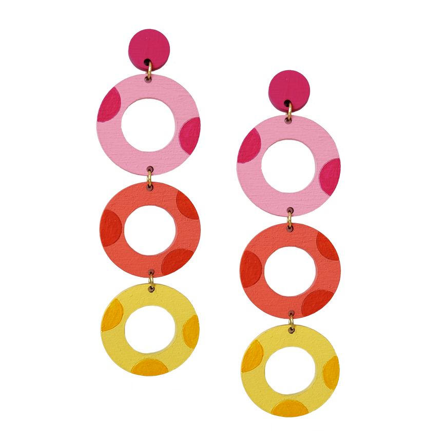 BUBBLE EARRINGS | SUNSET